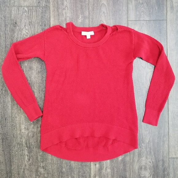 Michael Kors Sweaters - Michael Kors Red Textured Sweater - small